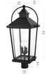 Elegant Lighting Luz 27 inch Outdoor Post light in Black in Black and Clear Finish Model: OD605P27BK