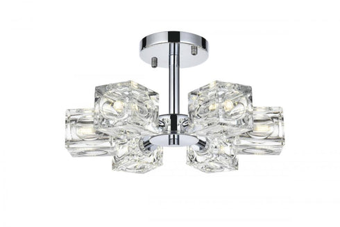 Elegant Lighting Lyra 14 Inch Flush Mount in Black Model: LD920F14BK