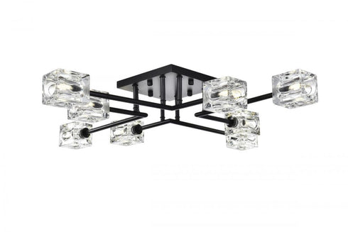 Elegant Lighting Lyra 32 Inch Flush Mount in Black Model: LD920F32BK