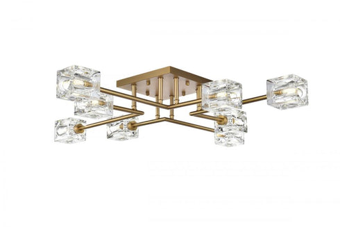 Elegant Lighting Lyra 32 Inch Flush Mount in Black Model: LD920F32BK