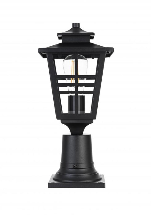 Elegant Lighting Macon 7 inch Outdoor Pendant in Black Model: OD303P16BK