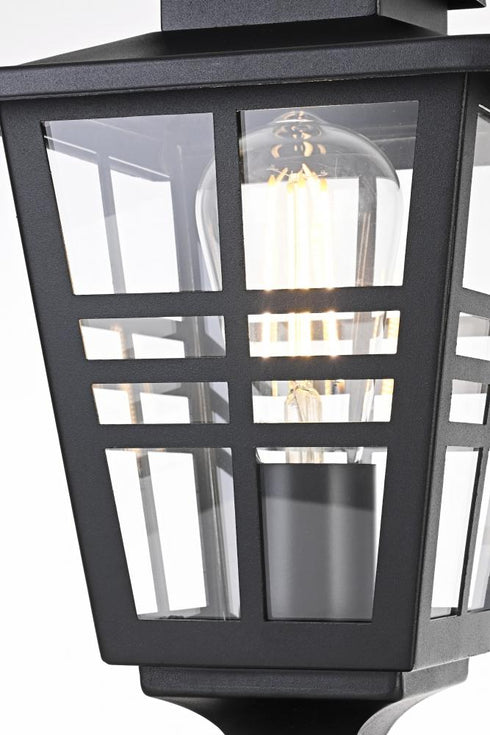 Elegant Lighting Macon 7 inch Outdoor Pendant in Black Model: OD303P16BK