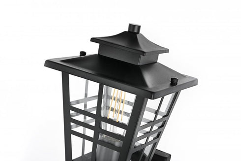 Elegant Lighting Macon 7 inch Outdoor Pendant in Black Model: OD303W15BK