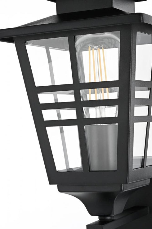 Elegant Lighting Macon 7 inch Outdoor Pendant in Black Model: OD303W15BK