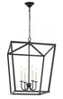 Elegant Lighting Maddox 4 light in Black pendant Model: LD6008D20BK