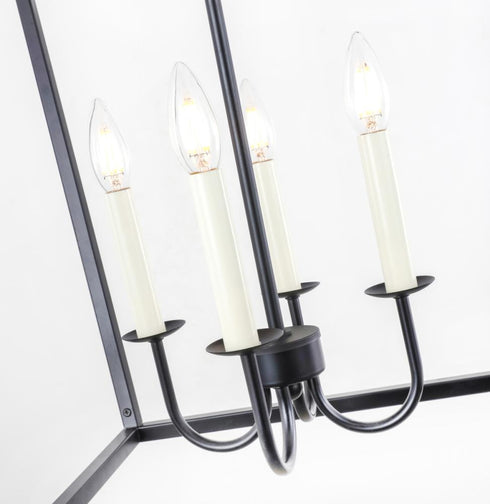 Elegant Lighting Maddox 4 light in Black pendant Model: LD6008D20BK