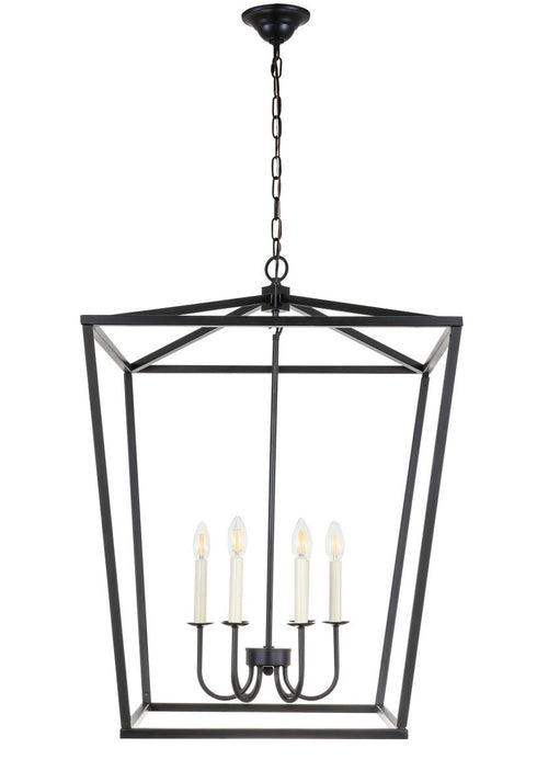 Elegant Lighting Maddox 6 light in Black chandelier Model: LD6008D24BK