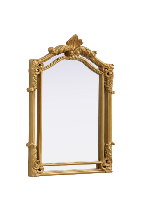Elegant Lighting Madeline Wall mirror 25.5 Inch x36 Inch gold leaf Model: MR7A2636GF