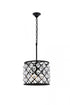 Elegant Lighting Madison 3 light in Matte Black Pendant Clear Royal Cut Crystal Model: 1204D14MB/RC