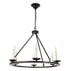 Elegant Lighting Maine 6 light in Black chandelier Model: LD6010D26BK