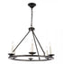 Elegant Lighting Maine 6 light in Black chandelier Model: LD6010D26BK