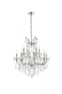 Elegant Lighting Maria Theresa 13 light in Chrome Chandelier Golden Teak (Smoky) Royal Cut Crystal Model: 2800D27C-GT/RC
