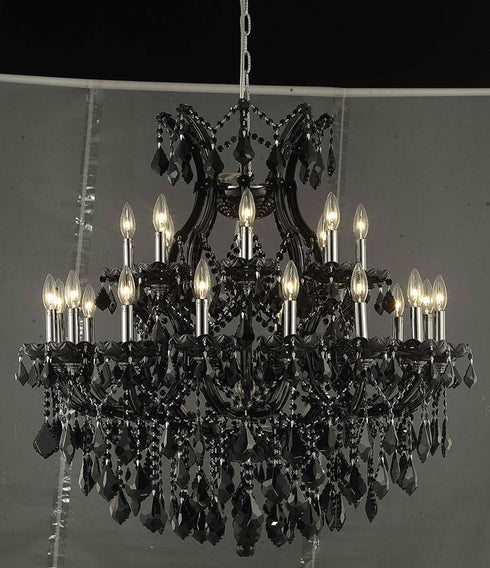Elegant Lighting Maria Theresa 24 light in Black Chandelier Model: 2800D36B/SS