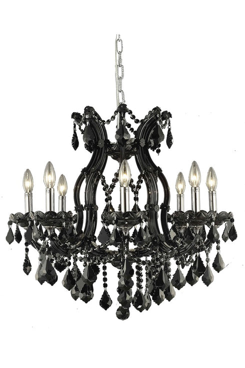 Elegant Lighting Maria Theresa 9 light in Black Chandelier Model: 2800D26B/RC