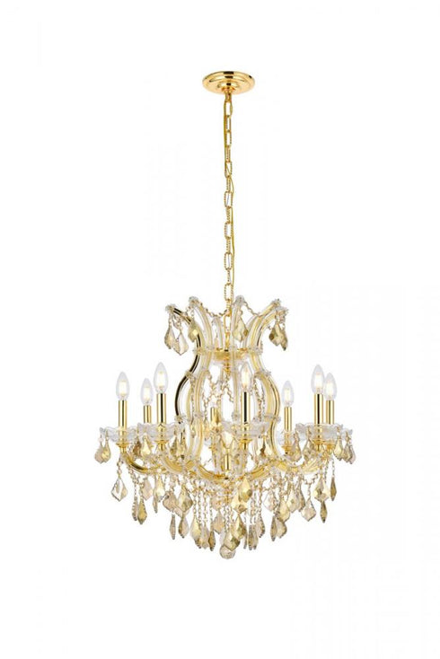 Elegant Lighting Maria Theresa 9 light in Chrome Chandelier Clear Royal Cut Crystal Model: 2800D26C/RC