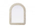 Elegant Lighting Marlowe Arch Cornhusk Mirror 27x36 Inch in Linen White Model: MR4G2736LN