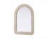 Elegant Lighting Marlowe Arch Cornhusk Mirror 27x36 Inch in Linen White Model: MR4G2736LN