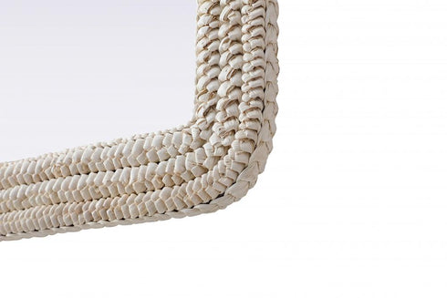 Elegant Lighting Marlowe Arch Cornhusk Mirror 27x36 Inch in Linen White Model: MR4G2736LN