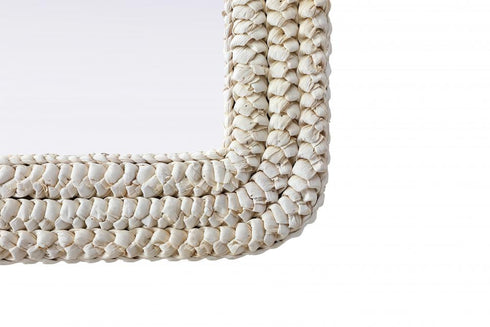 Elegant Lighting Marlowe Arch Cornhusk Mirror 27x42 Inch in Linen White Model: MR4G2742LN