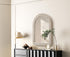 Elegant Lighting Marlowe Arch Cornhusk Mirror 30x42 Inch in Linen White Model: MR4G3042LN