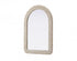 Elegant Lighting Marlowe Arch Cornhusk Mirror 30x42 Inch in Linen White Model: MR4G3042LN