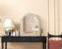 Elegant Lighting Marlowe Arch Cornhusk Mirror 36x42 Inch in Linen White Model: MR4G3642LN