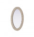 Elegant Lighting Marlowe Oval Cornhusk Mirror 24x36 Inch in Linen White Model: MR4C2436LN