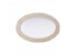 Elegant Lighting Marlowe Oval Cornhusk Mirror 24x36 Inch in Linen White Model: MR4C2436LN