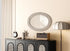 Elegant Lighting Marlowe Oval Cornhusk Mirror 24x36 Inch in Linen White Model: MR4C2436LN