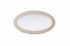 Elegant Lighting Marlowe Oval Cornhusk Mirror 24x42 Inch in Linen White Model: MR4C2442LN