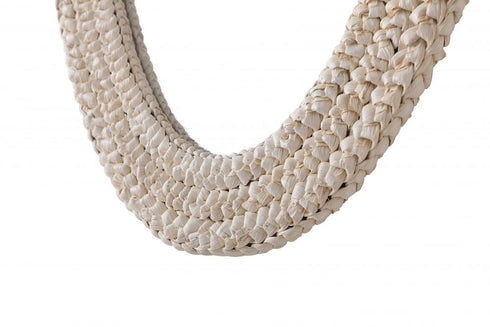 Elegant Lighting Marlowe Oval Cornhusk Mirror 24x42 Inch in Linen White Model: MR4C2442LN
