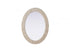Elegant Lighting Marlowe Oval Cornhusk Mirror 27x36 Inch in Linen White Model: MR4C2736LN
