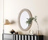 Elegant Lighting Marlowe Oval Cornhusk Mirror 27x36 Inch in Linen White Model: MR4C2736LN