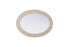 Elegant Lighting Marlowe Oval Cornhusk Mirror 27x36 Inch in Linen White Model: MR4C2736LN