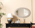 Elegant Lighting Marlowe Oval Cornhusk Mirror 27x42 Inch in Linen White Model: MR4C2742LN