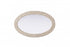 Elegant Lighting Marlowe Oval Cornhusk Mirror 27x42 Inch in Linen White Model: MR4C2742LN