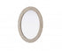 Elegant Lighting Marlowe Oval Cornhusk Mirror 30x36 Inch in Linen White Model: MR4C3036LN