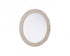 Elegant Lighting Marlowe Oval Cornhusk Mirror 30x36 Inch in Linen White Model: MR4C3036LN