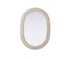 Elegant Lighting Marlowe Oval Cornhusk Mirror 30x42 Inch in Linen White Model: MR4C3042LN