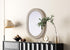 Elegant Lighting Marlowe Oval Cornhusk Mirror 30x42 Inch in Linen White Model: MR4C3042LN