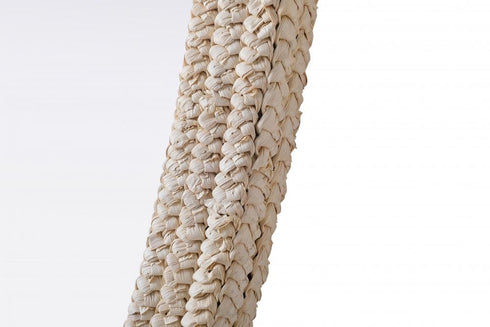 Elegant Lighting Marlowe Oval Cornhusk Mirror 30x42 Inch in Linen White Model: MR4C3042LN