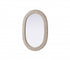 Elegant Lighting Marlowe Oval Cornhusk Mirror 30x42 Inch in Linen White Model: MR4C3042LN