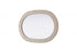 Elegant Lighting Marlowe Oval Cornhusk Mirror 30x42 Inch in Linen White Model: MR4C3042LN