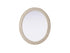 Elegant Lighting Marlowe Oval Cornhusk Mirror 36x42 Inch in Linen White Model: MR4C3642LN