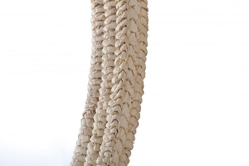 Elegant Lighting Marlowe Oval Cornhusk Mirror 36x42 Inch in Linen White Model: MR4C3642LN