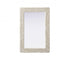 Elegant Lighting Marlowe Rectangle Cornhusk Mirror 24x36 Inch in Linen White Model: MR4A2436LN