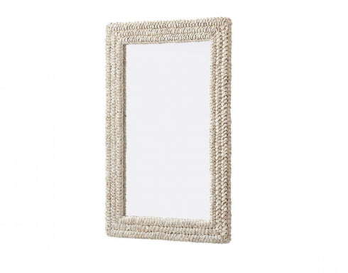 Elegant Lighting Marlowe Rectangle Cornhusk Mirror 24x36 Inch in Linen White Model: MR4A2436LN