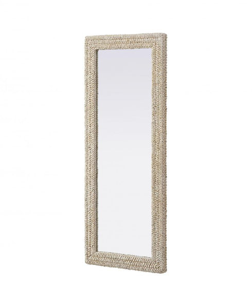 Elegant Lighting Marlowe Rectangle Cornhusk Mirror 24x60 Inch in Linen White Model: MR4A2460LN