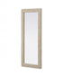 Elegant Lighting Marlowe Rectangle Cornhusk Mirror 24x60 Inch in Linen White Model: MR4A2460LN