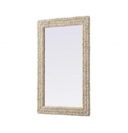Elegant Lighting Marlowe Rectangle Cornhusk Mirror 27x42 Inch in Linen White Model: MR4A2742LN